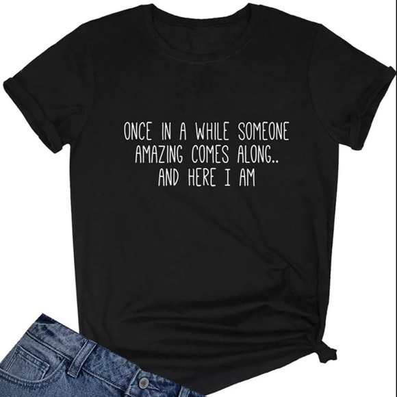 NEW BLACKMYTH Black Womens T-Shirt T SHIRT Medium M AMAZING PERSON - Picture 1 of 2